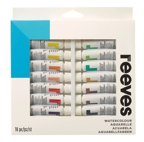 Acuarelas Reeves Set De X 18 Colores En Pomos De 10 Ml