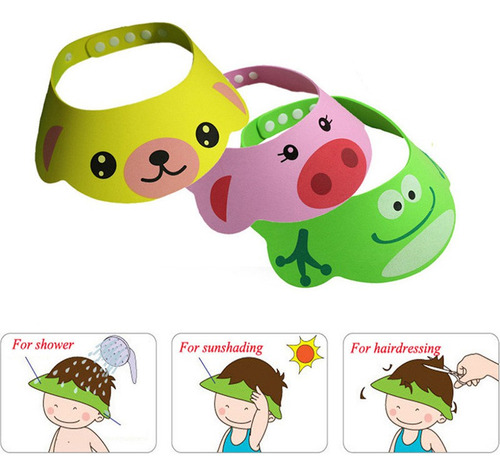 Chapéu De Bebê Ajustável, Xampu Para Crianças, Banho E Chuve