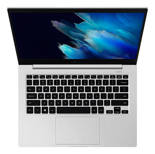 Notebook Samsung Galaxy Book Go 4 com tela prateada de 14 polegadas