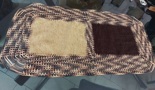 Camino De Mesa Centro Tela De Tapiceria Y Tejido A Crochet