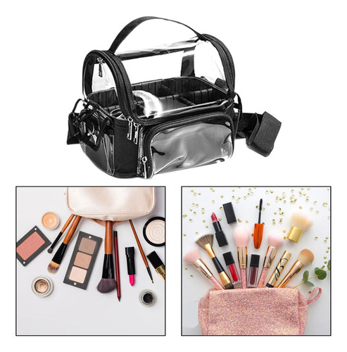 Bolsa De Maquillaje Cosmética Transparente Con Bolsa