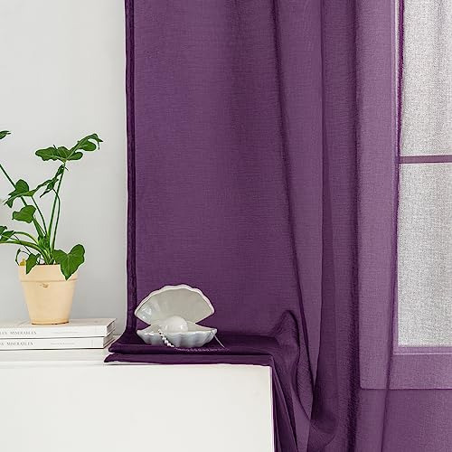Cortinas Traslúcidas 2 Paneles 160 Cm De Largo