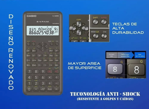 Imagen 4 de 10 de Calculadora Científica Casio Fx-82ms Garantia Oficial 2 Años