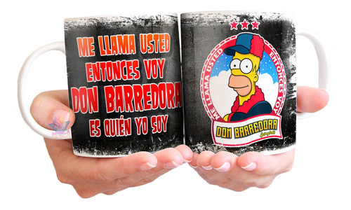 Taza Cerámica Simpsons Homero Don Barredora Mr Plow