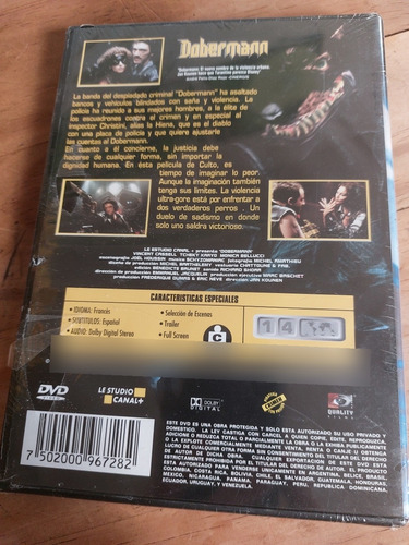 Doberman Pelicula Con Monica Bellucci Dvd Nuevo