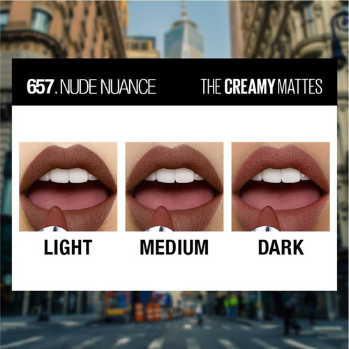 Lápiz Labial Maybelline Color Sensational Matte Finish Nuan