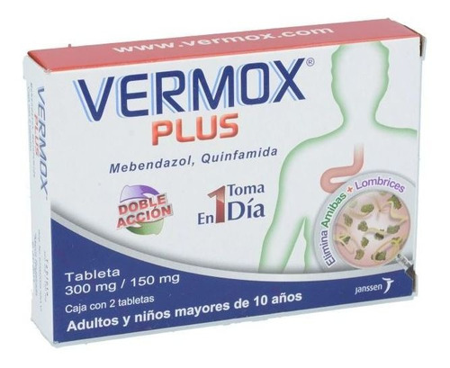 Vermox Plus 300mg Tab C2