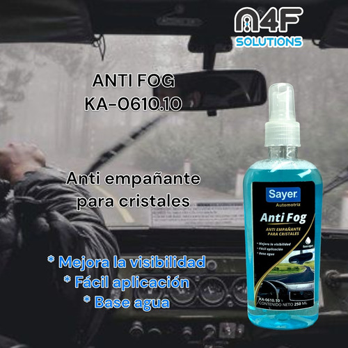 Anti Fog Sayer Anti Empañante Para Cristales Ka-0610 2 Pza