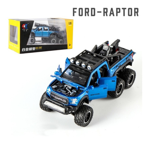 Auto Ford Raptor F150 Miniatura 1:28 De Metal