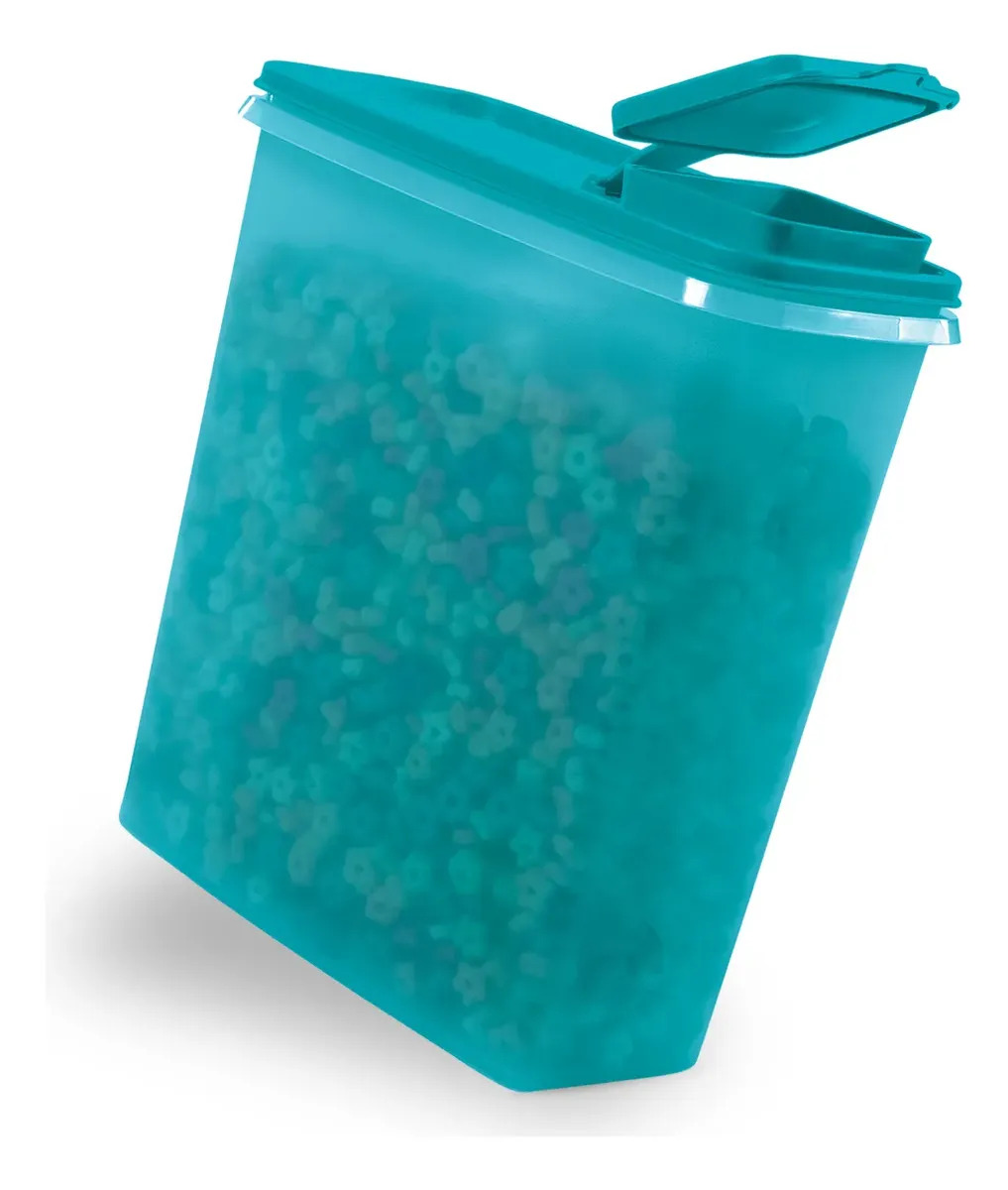 Recipiente Para Cereales Hermético Tupperware 4.5 L Color Turquesa