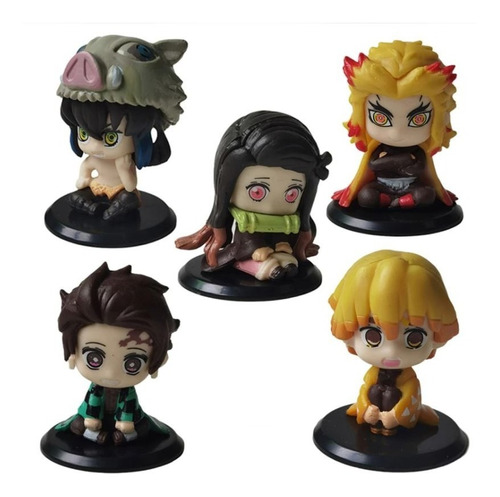 Kit Anime Kimetsu No Yaiba / Demon Slayer 5 Figuras