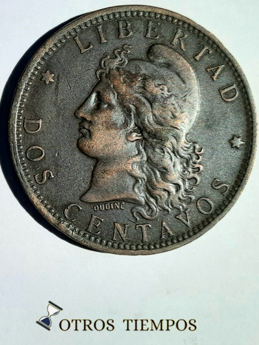 Moneda Argentina 2 Centavos De Patacon 1884 Cobre