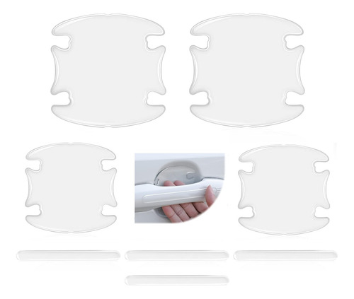 Calcomanias Transparentes Puertas Anti Rayones Set 8 Piezas
