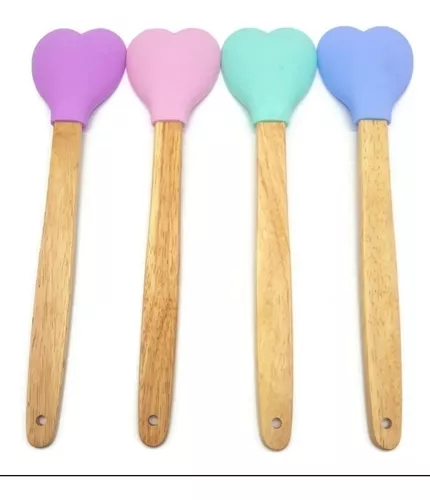 Paleta Espatula Cocina Silicona Mango Madera M2 Sheshu Home