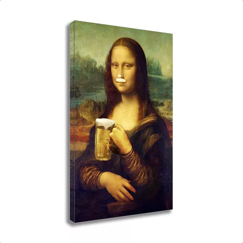 Quadro Monalisa Beer 21x30 cm - Jeann Store Decor