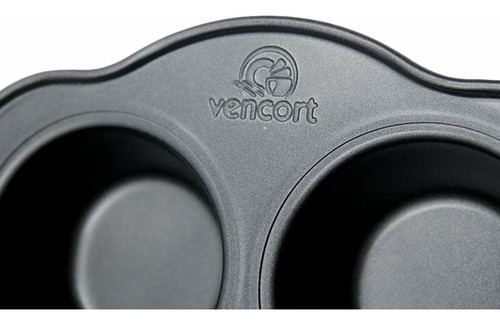 Vencort Molde 6 Muffin Acero Carbon Charola Muffins