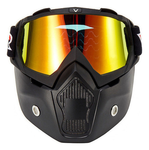 Máscara De Moto Con Gafas, Máscara Táctica, Lentes De Colore