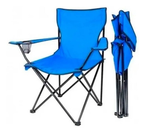 Silla Plegable De Playa Camping Portable Con Portavaso