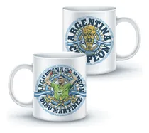 Comprar Taza Argentina Campeón Cerámica Impotada Messi Dibu Julián Blanco Dibu Martinez