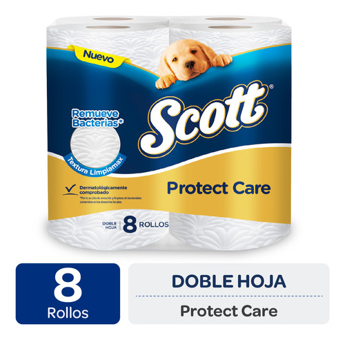 Papel Higiénico Scott Protect Care Doble Hoja 26m 8 Un