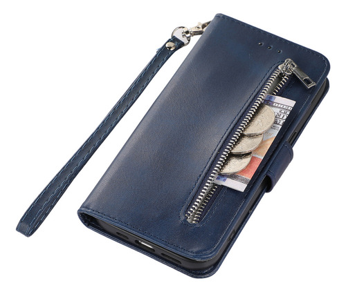 Funda Para Samsung Galaxy A7 2018/ A8 2018/ J4 2018, Funda Tipo Cartera Con Cierre, Correa Para La Muñeca, Función Atril