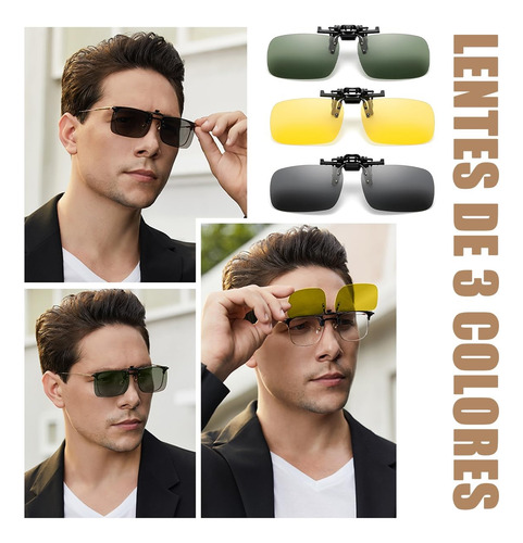 V 3pcs Gafas De Sol Con Clip,gafas Graduadas Uv