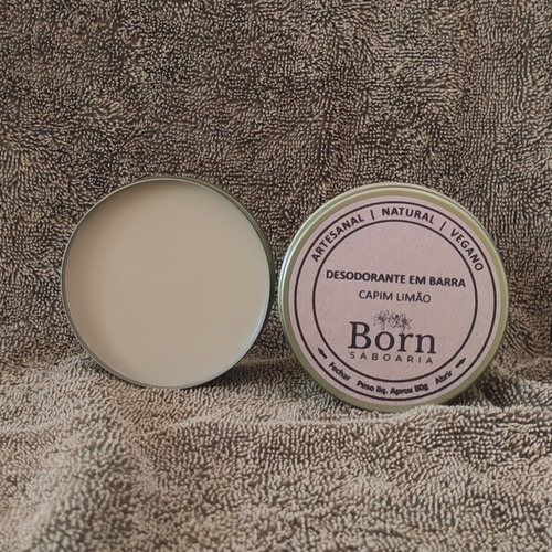 3 Desodorantes Natural E Vegano Capim Limão - Born Saboaria