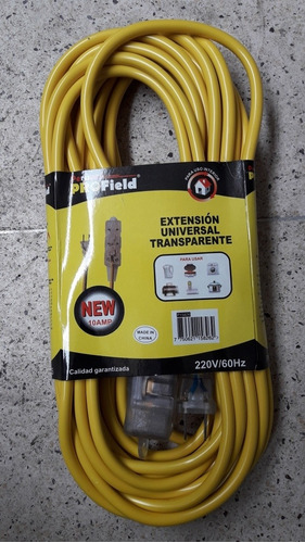 Extensión Eléctrica 3 Tomas Neon 10 Mts