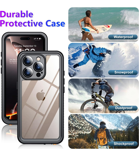 Temdan Compatível Com iPhone 16 Pro Max Case À Prova Dágua