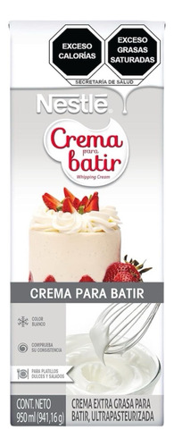 Crema Para Batir Nestle 950ml Whipping Cream Crema Whip