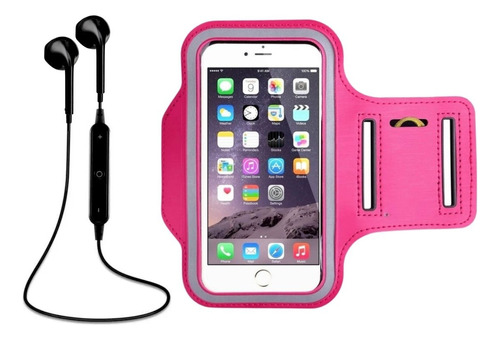 Combo Auriculares Inalámbricos Y Brazalete Porta Celular 