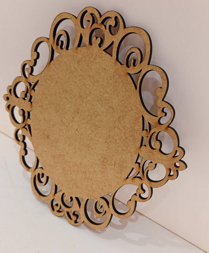 Imagem 4 de 6 de Placa Moldura Escapulário 10 Cm Mdf Cru - 10 Unidades
