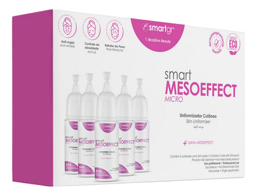 Kit 5 Smart Meso Effect Micro Smart Gr Anti Rugas Anti Age