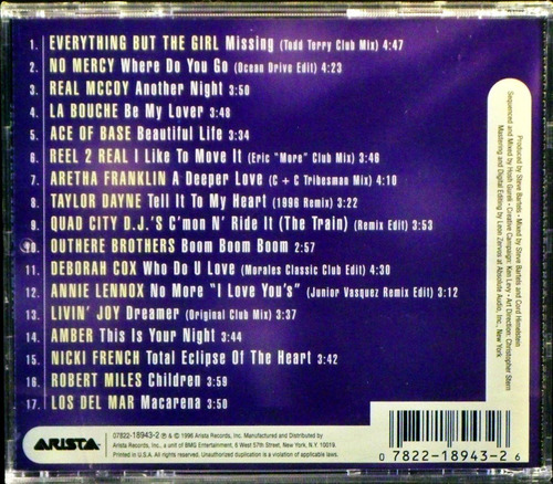 Imagen 2 de 3 de Ultimate Dance Party 1997 Cd Annie Robert Taylor Reel Ks P78