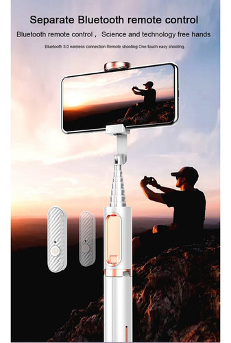Imagen 3 de 9 de Trípode Portátil Del Teléfono Del Palillo Del Blanco