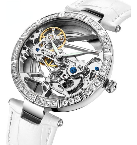 Reloj Mecánico De Cuero Para Mujer Senors Tourbillon