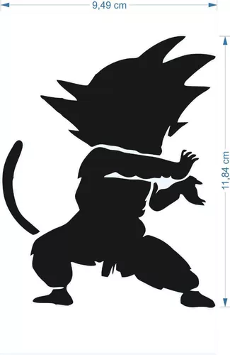 DESENHO DO GOKU EM PRETO E BRANCO 