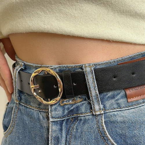Cinturón Leopard Belts Con Hebilla Para Mujer, Estilo Retro