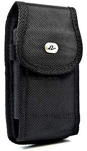 Vertical Negro Velcro Carrying Case Holster Cubierta Lateral