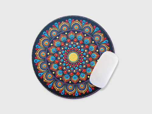 Pad Mouse Redondo Mandala Ii 20cm X 20cm