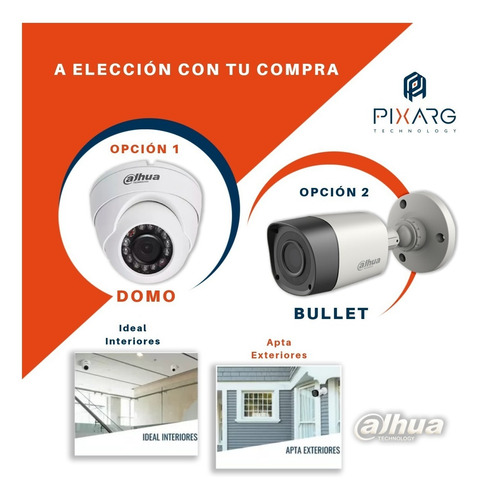 Imagen 4 de 10 de Kit 4 Camaras Seguridad Full Hd Dvr 8 Dahua 1080p P2p +disco