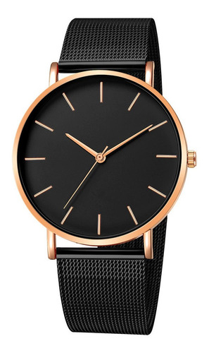 Relogio Feminino Dourado Rose Pulseira Fivela Ajustavel