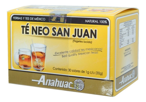 Imagen 1 de 3 de Te Neo San Juan (hierba) (30 Sobres) Anahuac
