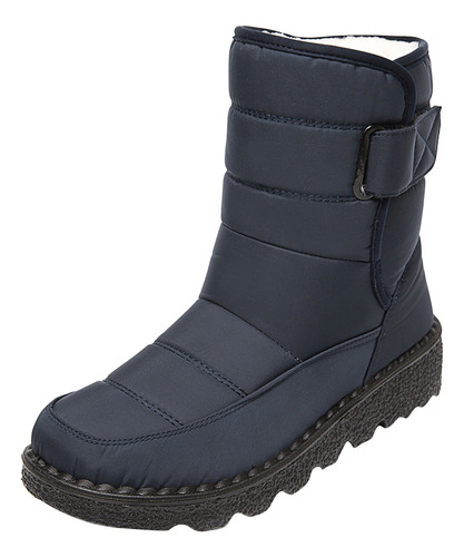 Botas Altas Antideslizantes Para Mujer, Zapatos De Algodón P
