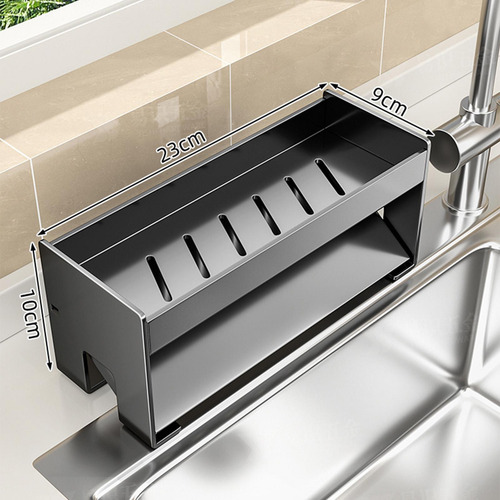 Escurridor De Grifo, Jabonera, Escurridor De Platos De Negro