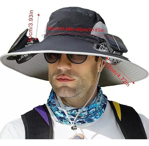 Sombrero De Pesca Al Aire Libre Con Ventilador Solar