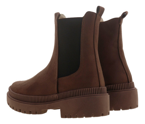 Imagen 4 de 4 de Botines Botas Dama Chunky De Gamuza Y Elástico Erez