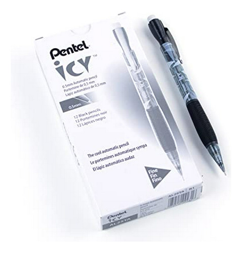 Pentel Helado Lápiz Automático, 0,5 Mm, Gris Barril, Caja De