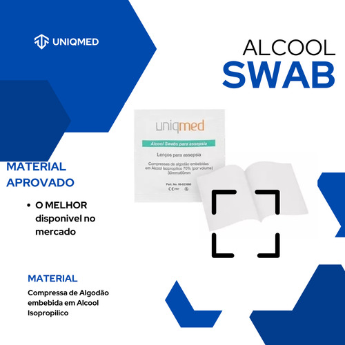 Kit 200 Alcool 70% Lenços Umedecidos Assepsia Antibacteria