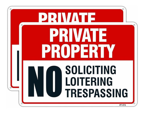 Gran Propiedad Privada Sin Trespassing Signos De Aluminio Gr